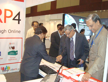 IT Secretary J.Satyanarayana at WebERP4 Booth
