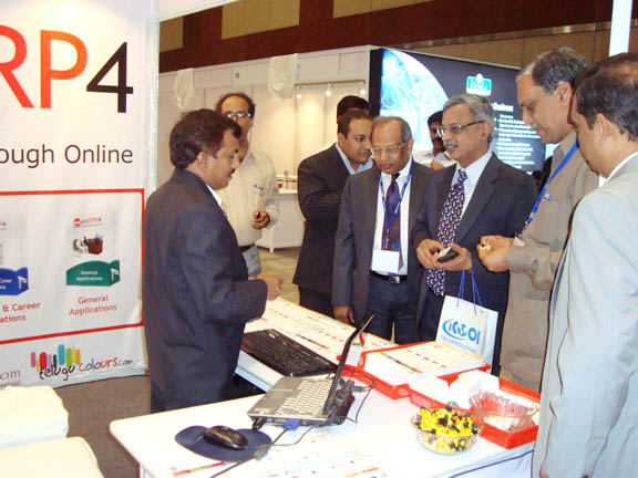 IT Secretary J.Satyanarayana at WebERP4 Booth