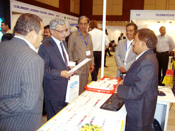 IT Secretary J.Satyanarayana at WebERP4 Booth